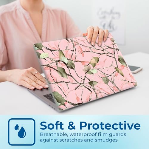Reusable Universal Laptop Skin Sticker, Cut to Fit for 11.6–15.6 Inch Laptops, Waterproof Protective Film, No-Residue - Pink Camo - color: Pink Camo