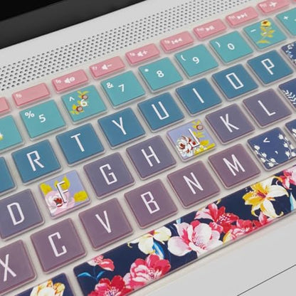 Keyboard Cover for HP 14" Laptop/HP Pavilion x360 14M-BA/CD 14M-DH 14-BF 14-cm 14-CF 14-DF 14-dk 14-DS 14-dq 14-FQ Series, 14-dq0020nr/dq0030nr, 14-fq1025nr/fq0033dx, Red Flower - color: Red Flower
