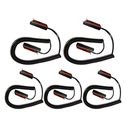 [5 Pack] Universal Coiled Security Cable Bulk Pricing Available - Remote Control Tether Security Cable Leash with Hook and Loop Fastener Tape and Double-Sided Tape - Anderic - CBL02 - size: 5 Pack