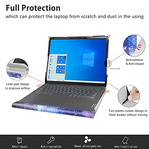 Protective Case for HP OmniBook X 14-feXXXX/OmniBook Ultra 14 14-fdXXXX,Case for Dell Latitude 7450 2-in-1/Inspiron 14 Plus 7441/Latitude 7455,Case for ASUS TUF Gaming A14 FA401,Galaxy - color: Galaxy
