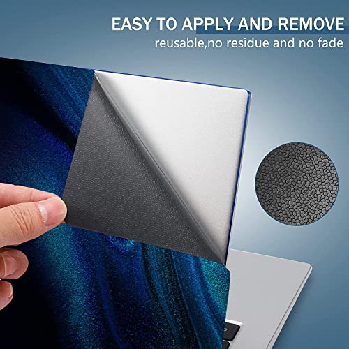 Laptop Skin Sticker Decal 15-15.6 Inches, Universal Reusable Vinyl Sticker for 12.1 13 13.3 14 15.4 Inches Netbook/Notebook PC, Waterproof & Scratch-Resistant (Blue Quicksand) - color: Blue Quicksand