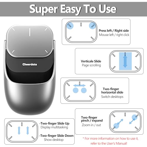 AI Voice Mouse with Air Tracker for Gift-6-in-1 Detachable Mouses - color: Silver White