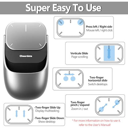 AI Voice Mouse with Air Tracker for Gift-6-in-1 Detachable Mouses - color: Silver White