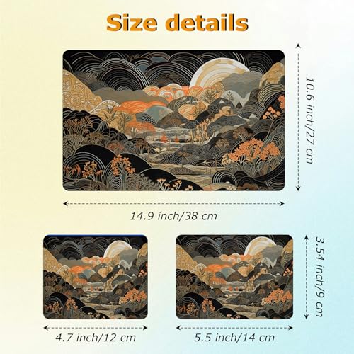Universal Laptop Skin Sticker with 2 Wrist Pad Decals, 3-Piece Removable Vinyl Laptop Cover, Japan Landscape Waterproof Anti-Scratch, Easy-Trim Fit for 13.3" 14" 15.6" Laptops - color: Japan Landscape