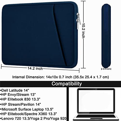 Laptop Case Sleeve 14 inch, Durable Carrying Bag Shockproof Protective Case Cover, Handbags Briefcase Laptop Bag Compatible with 14" MacBook Air/Pro HP Asus Lenovo Notebook Computer, DarkBlue - color: Blue, size: 14 inch