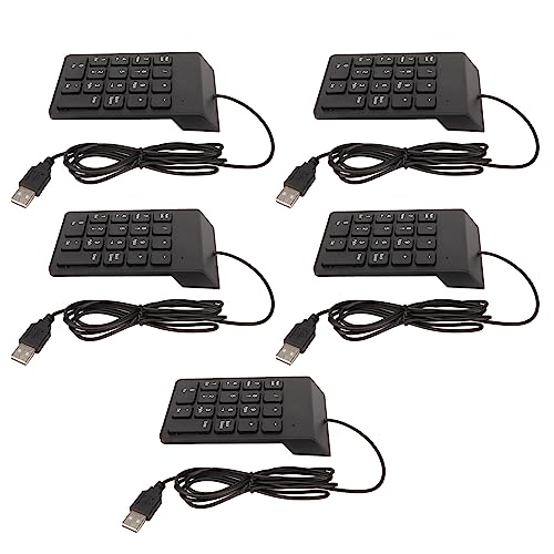 Wired Number Pad 18 Keys, Ergonomic USB Mini Numeric Keypad, Plug and Play Quiet Typing for PC Laptop Desktop, 2 Pack (Silicone) - size: Silicone