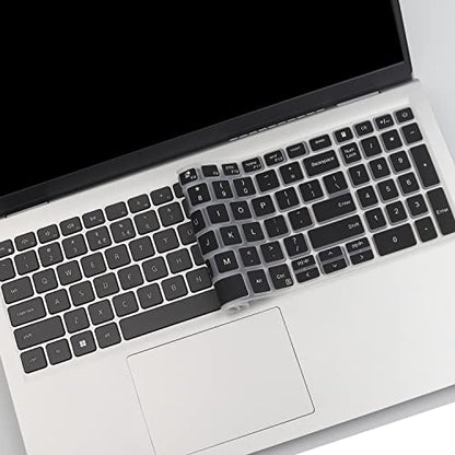 Keyboard Cover for 15.6 17.3 Dell Inspiron 15 17 5501 5502 5505 5508 5584 5590 5593 5598 7000 7500 7590 7591 7501 7506 7706 7790 Vostro 3501 3502 3505 5501 5502, 7590 5590, Inspiron 15 3000 5000 7000 - color: Black