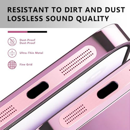 MysticHome for iPhone 17/16 Accessories, 5 Pcs Cell Phone Speaker Anti-Dust Plugs, 1 Pcs USB C Dust Plug, Compatible with Speaker Dust Cover,Pink - color: Pink