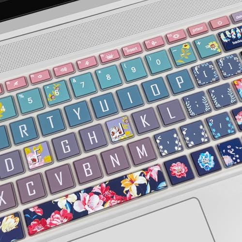 Keyboard Cover for 15.6" HP ProBook 450/455/650 G8/G9/10, Cute Keyboard Skin, Red Flowers - color: Red Flowers