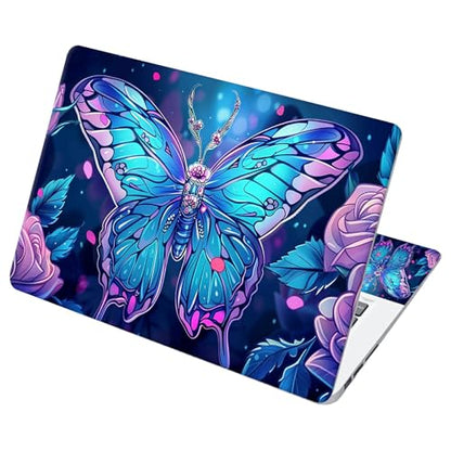 Universal Laptop Skin Sticker with 2 Wrist Pad Decals, 3-Piece Removable Vinyl Laptop Cover, Art Butterfly Waterproof Anti-Scratch, Easy-Trim Fit for 13.3" 14" 15.6" Laptops - color: Art Butterfly