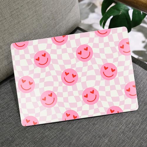 MEEgoodo for M2 MacBook Pro 13 inch Case 2022 2021 2020,Crystal Cover Fit Model A2338 M2/M1 A2251 A2289,Clear Case for 13.3-inch Laptop,Hard Shell for MacBook Pro M2, Checkered Pink Hearts - color: Checkered Pink Hearts
