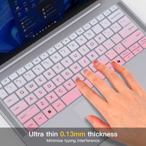 Keyboard Cover Skin for 2024 HP EliteBook 640 645 G11 14", EliteBooks 1040 G11 14 inch Keyboard Protector Skin, HP EliteBook 14 Accessories, Ombre Pink (NOT Fit HP EliteBooks 640 G9 G8/G7&1040 G9/G10)
