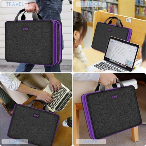 Slim Expandable Laptop Case 15.6 Inch Sleeve Upgraded Protective Durable Recycled Carrying Case Compatible with MacBook 15" & 16" and Most 15" 15.6" 16" Notebook,BK01PU01 - color: Bk01pu01, size: 15.6"