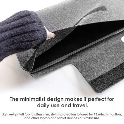 Kado 15.6 Inch Portable Monitor Protective Sleeve Carrying Bag 15.55"x9.25" | For Sceptre Kado MNN KYY InnoView Yxk ForHelp AYY VisionOwl Yodoit Uperfect ViewSonic ASUS Dell Lenovo 15.6" Portable Display