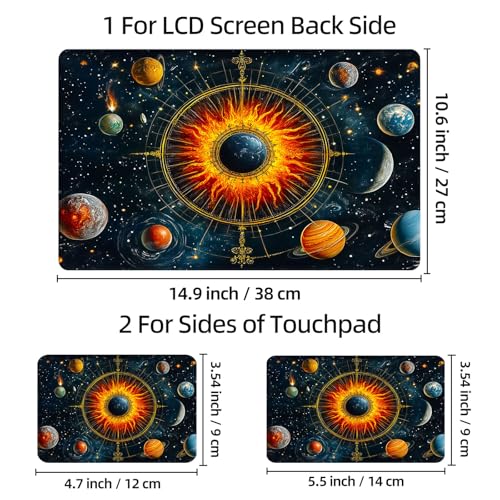 Universal Laptop Skin Sticker Decal, 12"-15.6" Aesthetic Vinyl Wrap, Cosmic Astrology Planets Waterproof Notebook Cover Art Protector for MacBook HP Dell Lenovo, Fits 13" 14" 15" 15.6" - color: Cosmic Astrology Planets