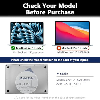 Magnetic MacBook Air 15 Inch Privacy Screen(2023-2025, M2, M3, M4), Removable Anti Glare Blue Light Macbook Pro Screen Protector, 360° Anti Spy and Easy Install Shield - size: Privacy Screen MacBook Air 15 Inch