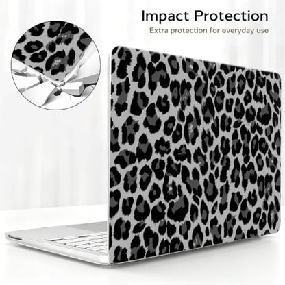 for MacBook Neo Case 13 inch 2026 Model A3404, Black Leopard | Protective Pattern Hard Shell for Mac Neo Case 13 inch, Keyboard Covers & Screen Protector, Scratch Resistant, Precision Fit - color: Black Leopard