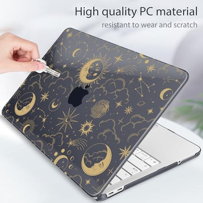Tuiklol for 2026 MacBook Neo 13 Inch A18 Pro Chip Case, (Model A3404) Anti-Scratch Anti-Drop Slim Hard PC Shell Case with Shockproof Protective MacBook Neo Laptop Cover, Moons and Stars - color: Moons and Stars