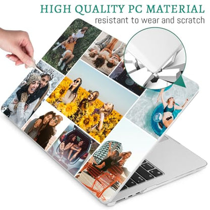 Personalized Custom Picture Case for MacBook Pro 16 inch, Compatible with Apple Mac Pro 16 in 2020 2019 Model A2141, Customize Collage Photos Plastic Laptop Hard Shell Snap On Cover,Crystal Clear - color: style 12, size: Pro 16 in A2141