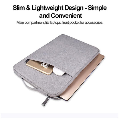 15.6In Laptop Case Sleeve, Protective Cover Bag with Accessories Pocket for 15-16In HP Asus Dell Lenovo Notebook - color: Gray