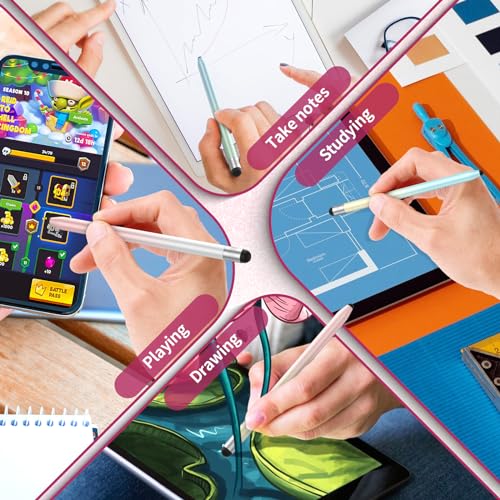 Stylus Pen for Touchscreen, 10Pcs High Sensitivity & Precision Capacitive Stylus Pen for iPad, iPhone, Android Smartphone, Tablets and All Universal Touchscreen Devices (10 Gradient Colors)