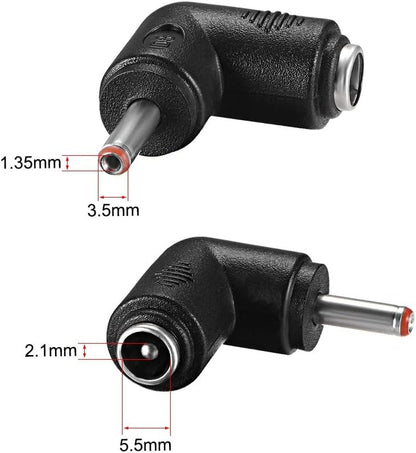 (2pack) 5.5x2.1mm to 3.5x1.35mm DC Adapter, 5.5x2.1 mm to DC 3.5x1.35mm Adapter Made for Security Cameras, LED Lighting, USB Fans, Table Lamp, Bluetooth Audio - style: 5.5x2.1 to 3.5X1.35mm