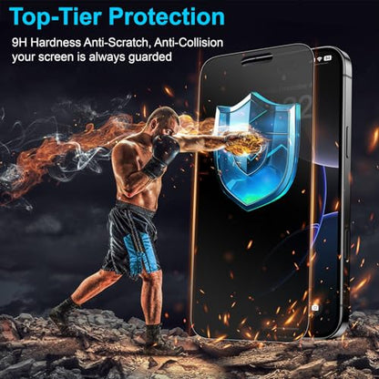 Mothca 2 Pack Matte Privacy Screen Protector for iPhone 15 Pro 6.1-inch [Auto Fit Box Dust-Free] Anti Spy Anti-Glare Anti-Fingerprint Full Coverage Tempered Glass, Smooth as Silk, Case Friendly - size: iPhone 15 Pro-6.1 Inch