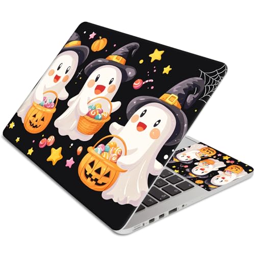 15.6 Inch Laptop Skin Sticker, Reusable Vinyl Cover Protector with 2 Wrist Pad Skins, Removable Waterproof Scratch-Resistant for 12-15.6 Inch Laptop Notebook,Cute Witches Wearing Wi - color: Cute Witches Wearing Wi