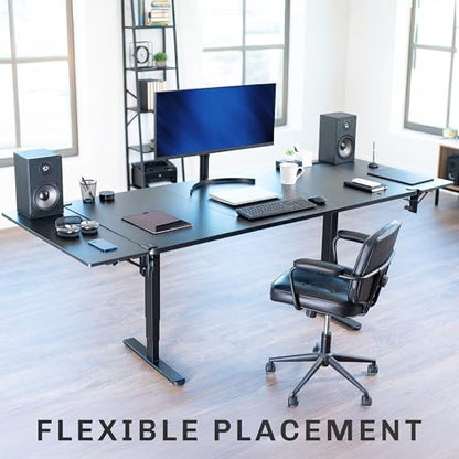 VIVO Black Clamp-on 36 x 12 in Desk Extender, DESK-EXT36 | Foldable, Wrist Support Arm Rest, Office Keyboard Tray, Side Table Extension Attachment - size: 36 x 12", style: Extender