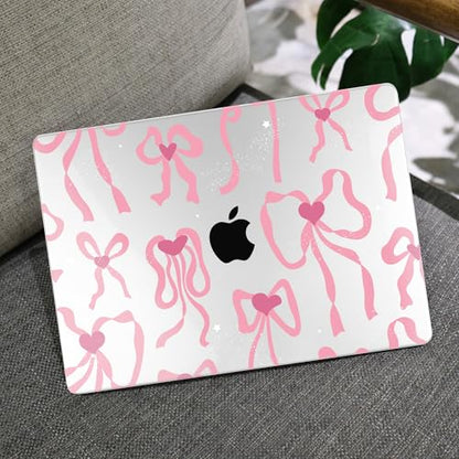 MEEgoodo Case for MacBook Pro 16 inch 2026 2024 2023 2021, Laptop Hard Shell Compatible with M5 M4 M3 M2 M1 Pro/Max Chip, Fit Model A3429/A3428/A3403/A3186/A2991/A2780/A2485, Coquette Ribbon Bow - color: Coquette Ribbon Bow