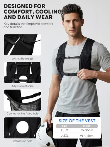 LABEWVI Semiconductor Peltier Cooling Vest with 20000mAh Battery Pack, 3 Cooling Modes, Up to -24℃ Cooling - size: Large-XX-Large