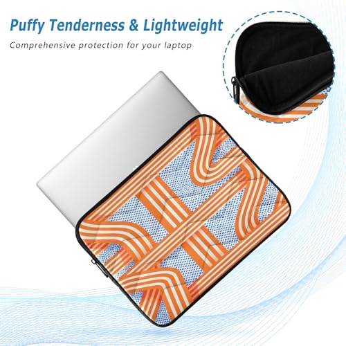 Popart Lines Blue Padded Laptop Sleeve Case 13 Inch Soft Quilted Laptop Bag Waterproof Computer Sleeves - color: PopArt Lines Blue, size: Medium