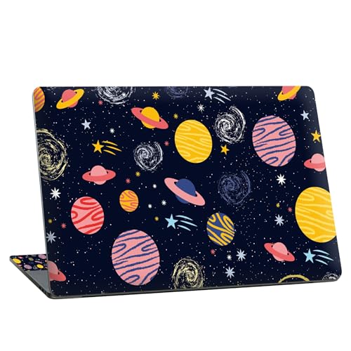 Universal Laptop Skin Sticker with 2 Wrist Pad Skins, Waterproof Scratch Resistant Vinyl Laptop Cover Decal, Cut to Fit for 11–15.6 Inch MacBook HP Dell Lenovo, Cosmic Planet - color: Cosmic Planet