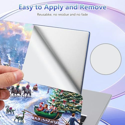 Laptop Skin Sticker Decal Cover,Beautiful Christmas with Snow | DIGTIALL Universal Laptop Skin Sticker, Waterproof Removable Notebook Decal Protector Cover for 12 13 14 15 Inch Laptops - color: Beautiful Christmas With Snow
