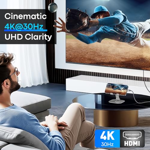 UANTIN USB C to HDMI Cable 10Ft for Home Office 4K High-Speed 10-Pack | USBC to HDMI Cord [Thunderbolt 3/4/5 Compatible] with MacBook Neo, Galaxy S9 to S25, iPhone 17 Pro/Max, iPad Pro, Surface - size: 10FT, style: 10 Pack