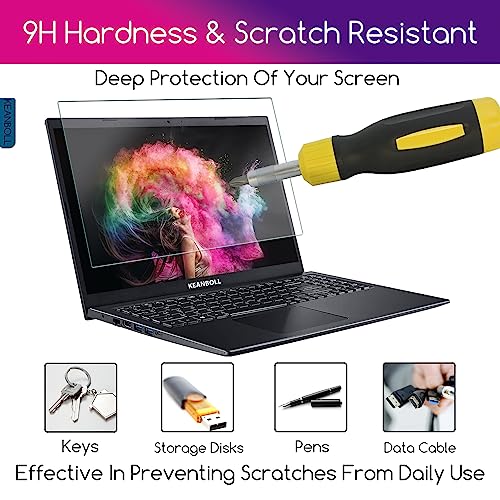15.6 inch Laptop Screen Protector Tempered Glass Compatible with Other All 15.6" Laptops Portable Monitor with 16:9 Aspect Ratio,(345x194 / W x H)-Ultra Clear & 9H Hardness ,15.6 Tempered Glass Shield - size: Glass-15.6-Inch 16:9