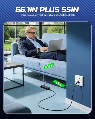 65W USB C Laptop Charger Compatible with Lenovo Laptop Charger ThinkPad T14 T15 E14 E15 X1 X13 E480 T480s T490 Yoga 7i 9i Thinkbook 65W 45W Computer Charger USB Type C AC Power Adapter