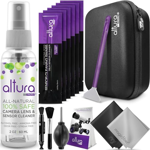 Altura Photo Camera Cleaning Kit, Full Frame Sensor Cleaner DSLR Mirrorless | Streak-Free Results, Includes Cleaner, Swabs, Pen, Blower, Brush, Cloth & Hard Case - style: Full Frame