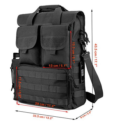 FRTKK Tactical Messenger Bag Military MOLLE Sling Shoulder Pack Briefcase Laptop Assault Gear Handbags Utility Carry Satchel - size: 17.3 inch