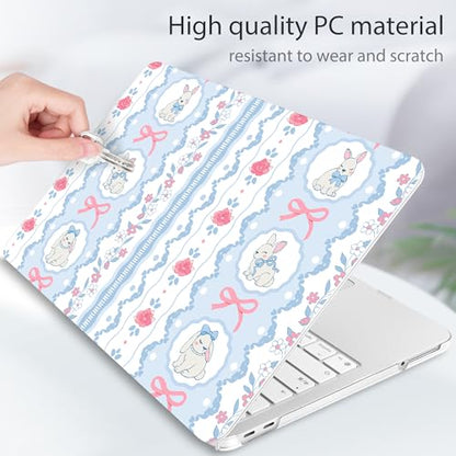 Tuiklol for 2026 MacBook Neo 13 Inch A18 Pro Chip Case, (Model A3404) Anti-Scratch Anti-Drop Slim Hard PC Shell Case with Shockproof Protective MacBook Neo Laptop Cover, Bunny Bow - color: Bunny Bow