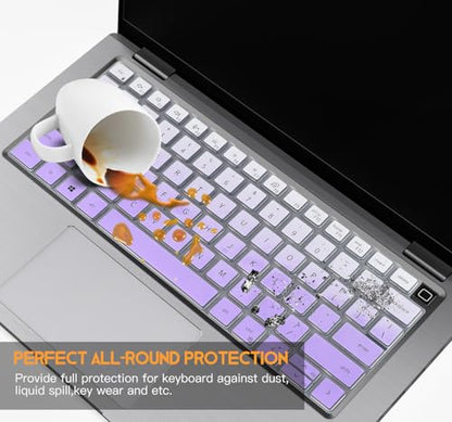 CaseBuy Keyboard Cover for Dell Latitude 7440 7430 7420 7410 14, Dell Latitude 3440 5440 5430 5431 5420, Dell Latitude 14 9420 9430, Dell Latitude 9510 9520 7520 15.6" Laptop -Ombre Purple - color: Ombre Purple