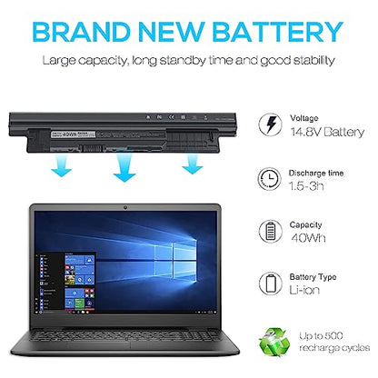 40Wh XCMRD FW1MN 4WY7C Battery for Dell Inspiron 15 3000 3542 3543 3531 3541 3521 3537,15R 5537 5521,17R 5721 5737,17 3737 3721,14 3421 3437 3443,14R 5421 5437,Vostro 2521 2421,Latitude 3540 3440 P28F - size: 10.7*2*0.78inch XCMRD