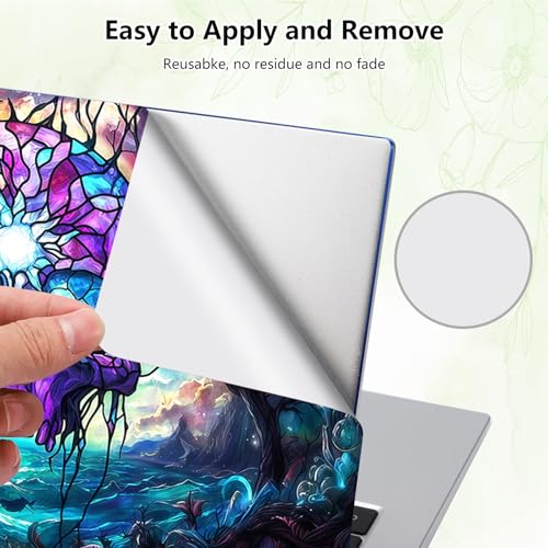 Laptop Skin Sticker Decal, Universal Reusable Vinyl Laptop Cover for 12" 13" 13.3" 14" 15" 15.4" 15.6" Notebook PC, Waterproof Scratch-Resistant with 2 Wrist Pads, Easy to Apply & Remove,Art Skull - color: Art Skull