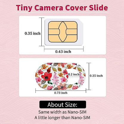 Laptop Camera Cover Slide Cute, Ultra Thin Webcam Cover for iPhone iPad MacBook Pro Computer iMac Cell Phone PC Accessories, Camera Blocker Slider, Great for Privacy - Flowers (3*Flowes) - color: Flowes