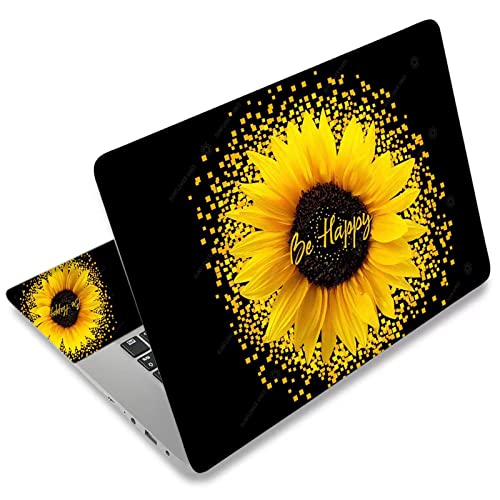 DINKY Laptop Skin Sticker Decal, 12" 13" 13.3" 14" 15" 15.4" 15.6 inch Laptop Universal Reusable Vinyl Skin Stickers Cover Art Decal Notebook PC Personalized Protector-Sunflower - color: Sunflower
