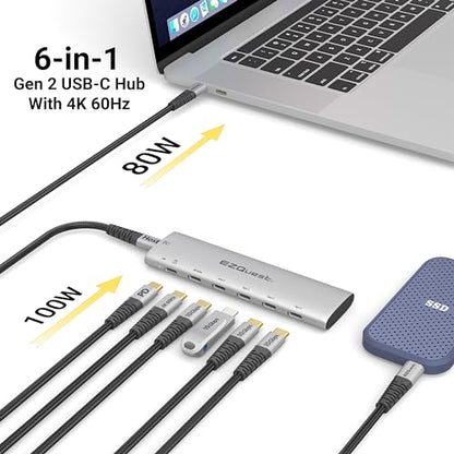 INC. USB Type-C Slim HUB GEN 2 Adapter 6-in-1 - style: 6-in-1