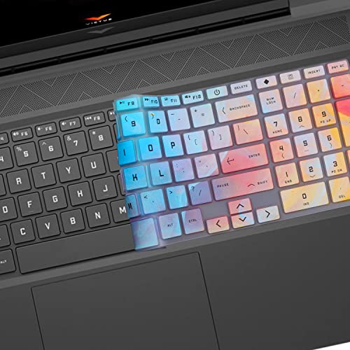 Colorful Keyboard Cover for 2025-2023 15.6" 16.1" HP Victus Gaming Laptop 15-FA 15-fb 16-d 16-e 16-r 16-s Series 15t-fb200 15t-fa100 16t-s100 16t-r100 15-fa2013dx 15-fb2063dx 16-e0076ax 16-d0506la - color: Colorful