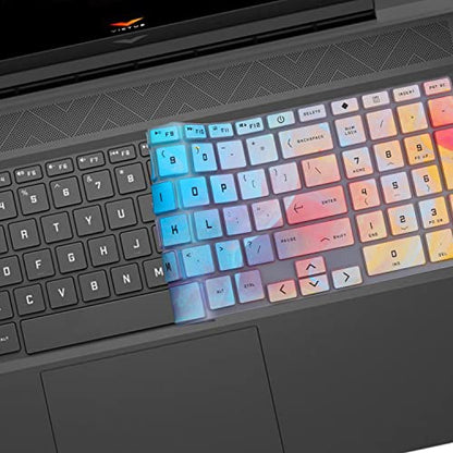Colorful Keyboard Cover for 2025-2023 15.6" 16.1" HP Victus Gaming Laptop 15-FA 15-fb 16-d 16-e 16-r 16-s Series 15t-fb200 15t-fa100 16t-s100 16t-r100 15-fa2013dx 15-fb2063dx 16-e0076ax 16-d0506la - color: Colorful