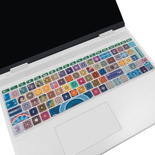 Keyboard Cover for HP Envy x360 15m-bp/bq /2020 2019 HP Pavilion 15/ HP Pavilion x360 15.6” Series/HP Envy 17 17.3" Series/HP Laptop 15t 17t 17-ca0011nr 17-by0040nr, Bohemian - color: Bohemian