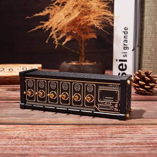 6 Ports USB Switcher, Cyberpunk USB Docking Station, with Independent Control Button, Voice Control Function, Data Transmission, for Phones, Tablets, and Gadgets